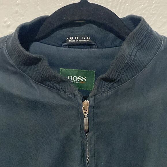 Vintage Hugo Boss mid weight Full Zip Golf Jacket Men’s Size XL (46R) Dark Blue - Picture 4 of 11